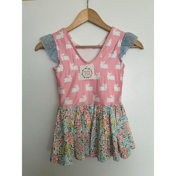 NWT Cheeky Plum Bunny dress size 8Y - Picture 2 of 3